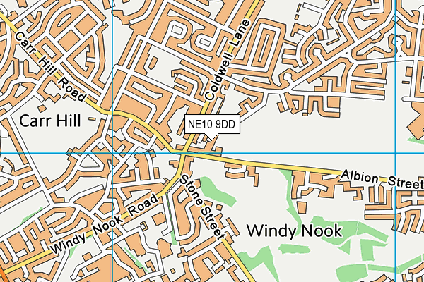 NE10 9DD map - OS VectorMap District (Ordnance Survey)