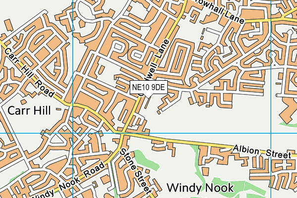NE10 9DE map - OS VectorMap District (Ordnance Survey)