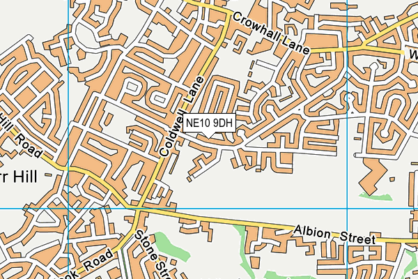 NE10 9DH map - OS VectorMap District (Ordnance Survey)