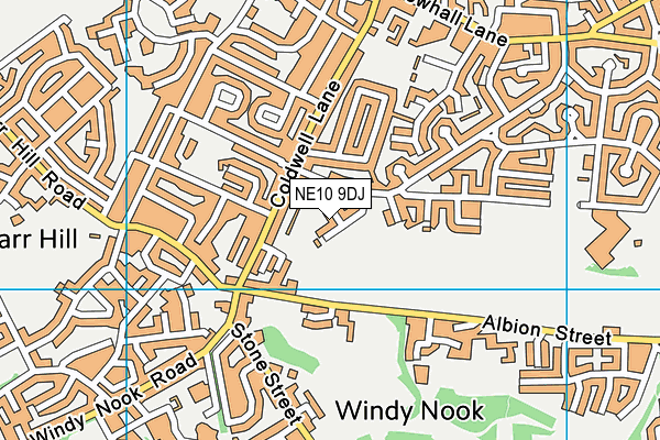 NE10 9DJ map - OS VectorMap District (Ordnance Survey)