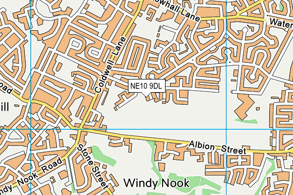 NE10 9DL map - OS VectorMap District (Ordnance Survey)
