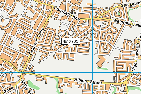 NE10 9DQ map - OS VectorMap District (Ordnance Survey)