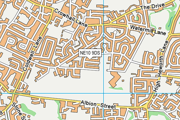 NE10 9DS map - OS VectorMap District (Ordnance Survey)