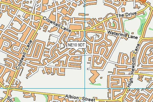 NE10 9DT map - OS VectorMap District (Ordnance Survey)