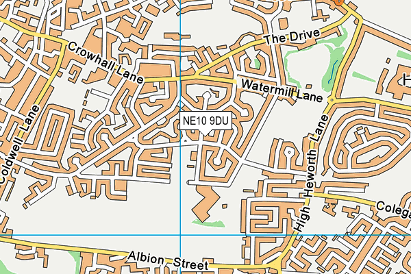NE10 9DU map - OS VectorMap District (Ordnance Survey)