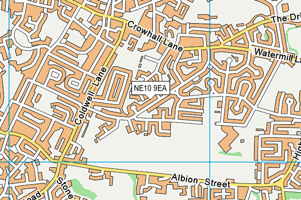NE10 9EA map - OS VectorMap District (Ordnance Survey)