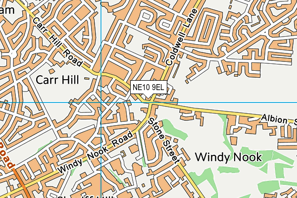 NE10 9EL map - OS VectorMap District (Ordnance Survey)