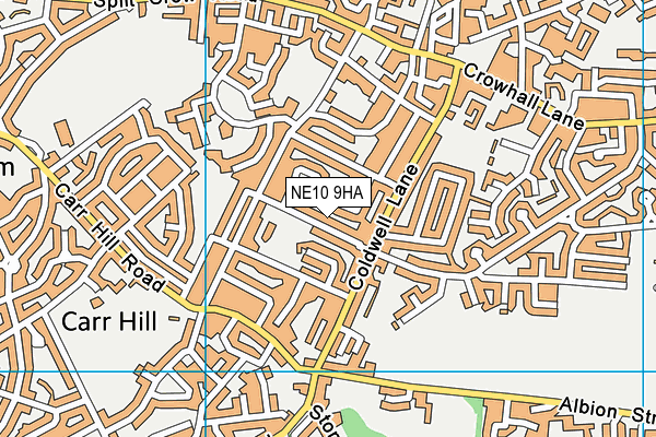 NE10 9HA map - OS VectorMap District (Ordnance Survey)