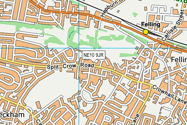 NE10 9JR map - OS VectorMap District (Ordnance Survey)