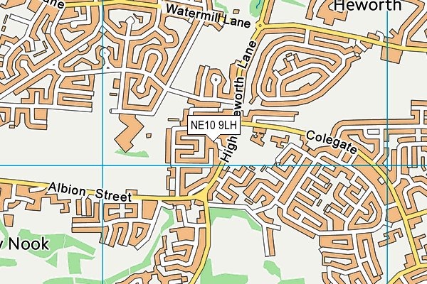 NE10 9LH map - OS VectorMap District (Ordnance Survey)