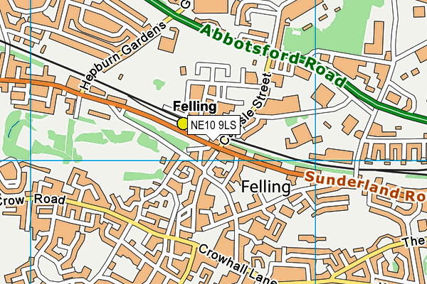 NE10 9LS map - OS VectorMap District (Ordnance Survey)