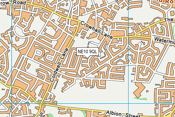 NE10 9QL map - OS VectorMap District (Ordnance Survey)