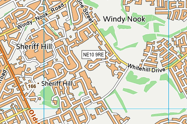 NE10 9RE map - OS VectorMap District (Ordnance Survey)