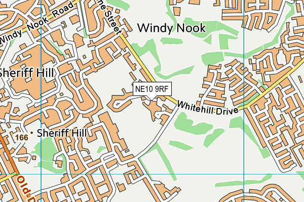 NE10 9RF map - OS VectorMap District (Ordnance Survey)
