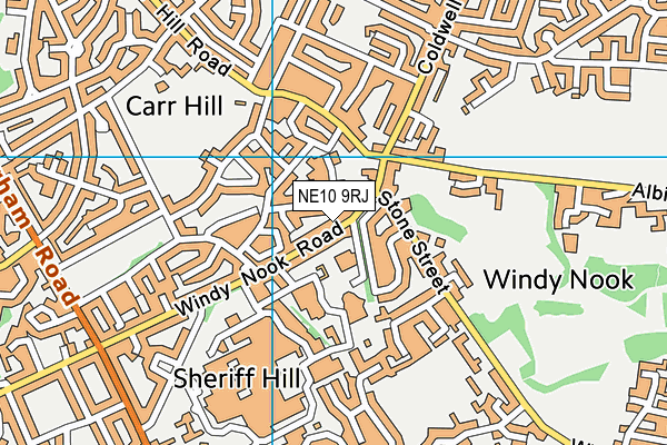 NE10 9RJ map - OS VectorMap District (Ordnance Survey)