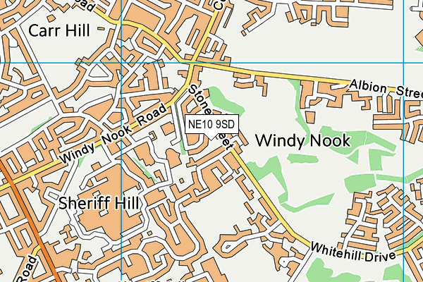 NE10 9SD map - OS VectorMap District (Ordnance Survey)