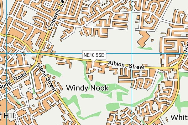NE10 9SE map - OS VectorMap District (Ordnance Survey)