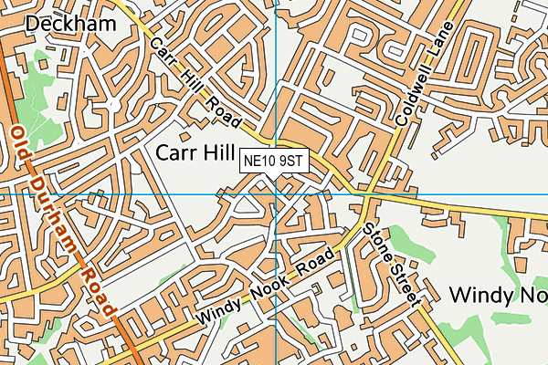 NE10 9ST map - OS VectorMap District (Ordnance Survey)