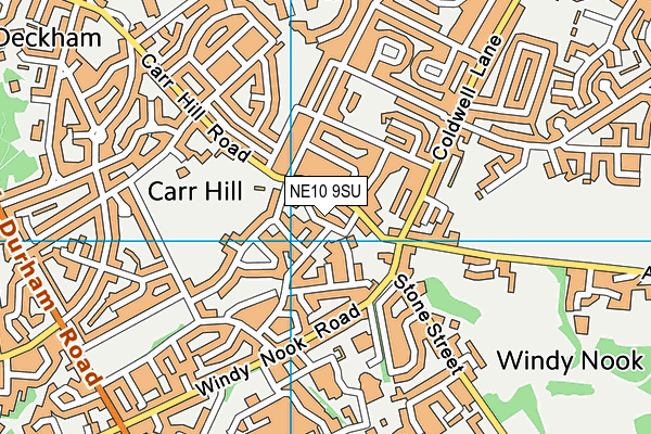 NE10 9SU map - OS VectorMap District (Ordnance Survey)