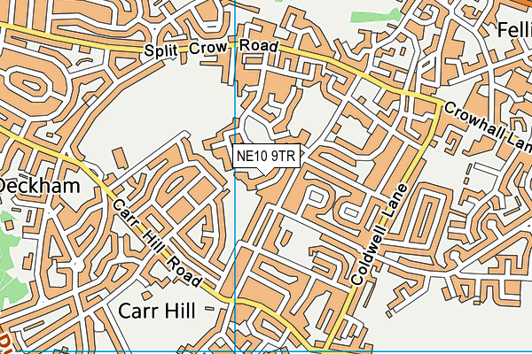 NE10 9TR map - OS VectorMap District (Ordnance Survey)
