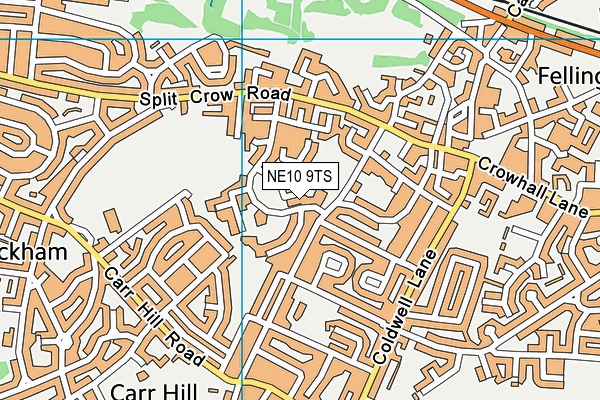NE10 9TS map - OS VectorMap District (Ordnance Survey)
