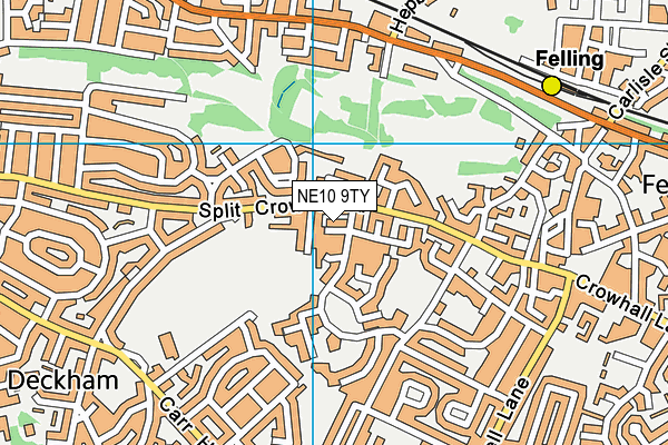 NE10 9TY map - OS VectorMap District (Ordnance Survey)