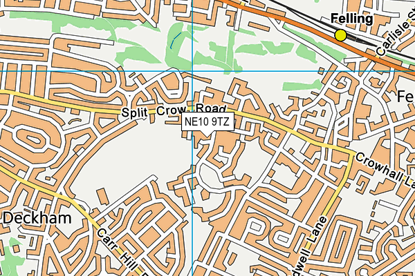 NE10 9TZ map - OS VectorMap District (Ordnance Survey)