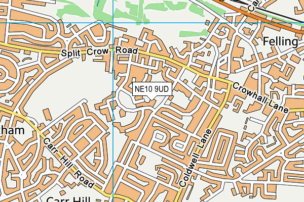 NE10 9UD map - OS VectorMap District (Ordnance Survey)