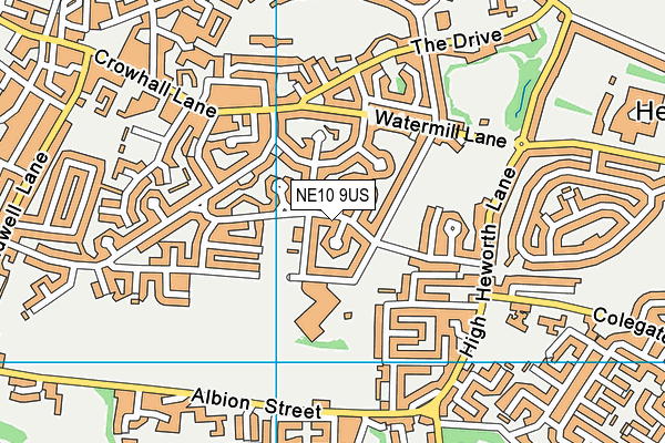 NE10 9US map - OS VectorMap District (Ordnance Survey)