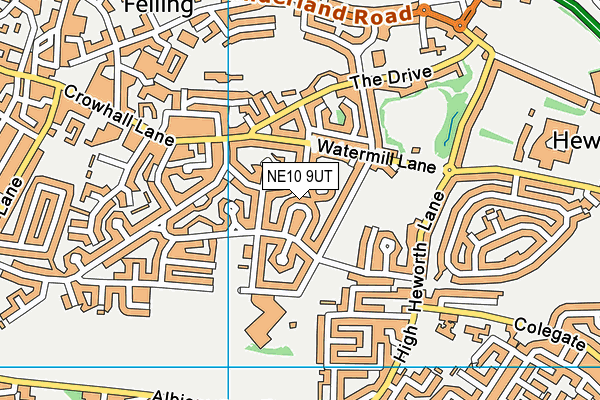 NE10 9UT map - OS VectorMap District (Ordnance Survey)