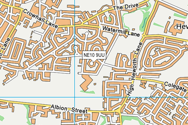 NE10 9UU map - OS VectorMap District (Ordnance Survey)
