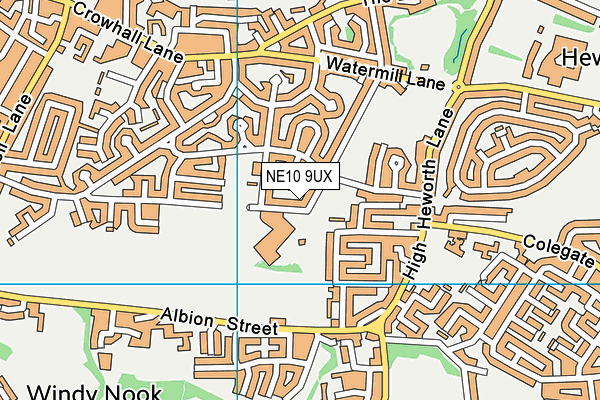 NE10 9UX map - OS VectorMap District (Ordnance Survey)