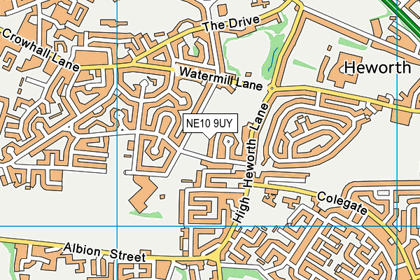 NE10 9UY map - OS VectorMap District (Ordnance Survey)
