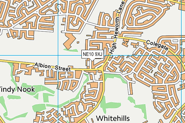 NE10 9XJ map - OS VectorMap District (Ordnance Survey)