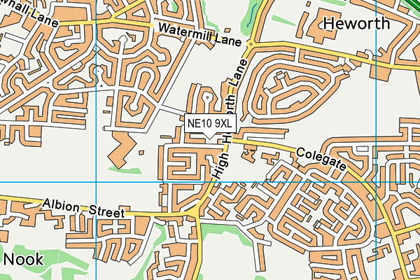 NE10 9XL map - OS VectorMap District (Ordnance Survey)
