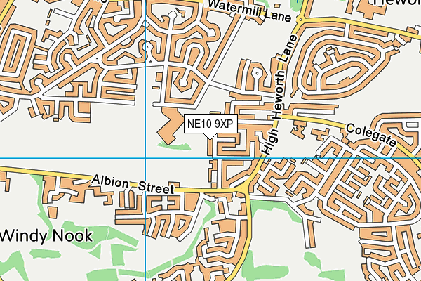 NE10 9XP map - OS VectorMap District (Ordnance Survey)