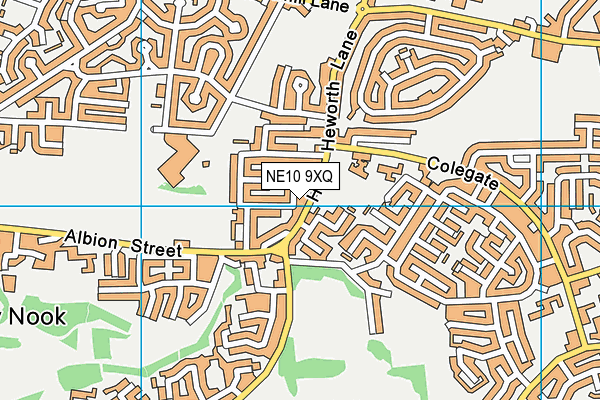 NE10 9XQ map - OS VectorMap District (Ordnance Survey)