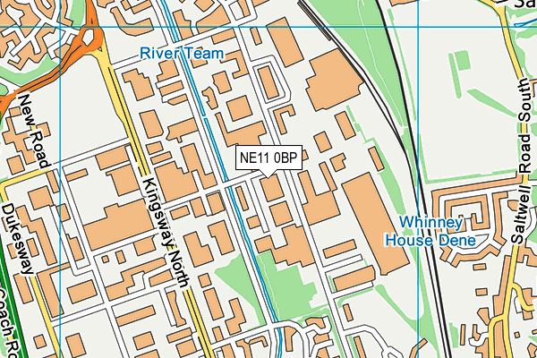 NE11 0BP map - OS VectorMap District (Ordnance Survey)