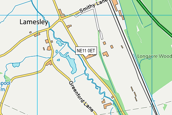 NE11 0ET map - OS VectorMap District (Ordnance Survey)