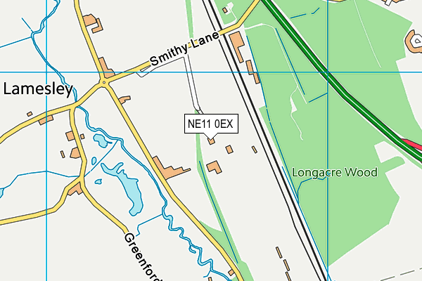NE11 0EX map - OS VectorMap District (Ordnance Survey)