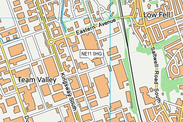 NE11 0HG map - OS VectorMap District (Ordnance Survey)