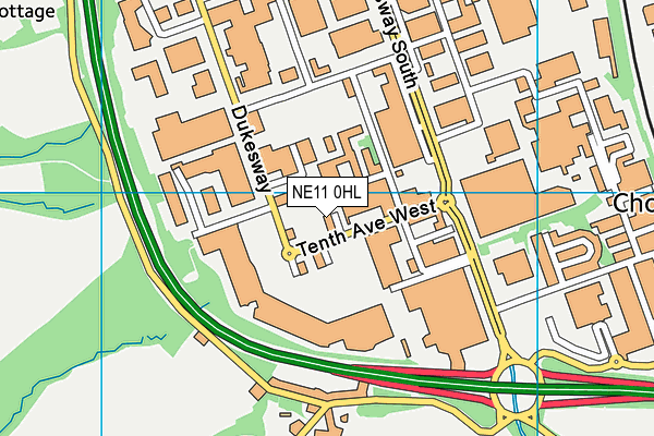 NE11 0HL map - OS VectorMap District (Ordnance Survey)
