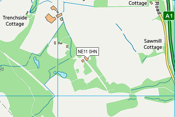 NE11 0HN map - OS VectorMap District (Ordnance Survey)