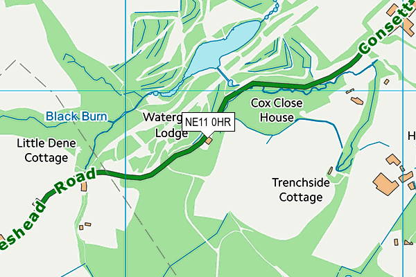 NE11 0HR map - OS VectorMap District (Ordnance Survey)