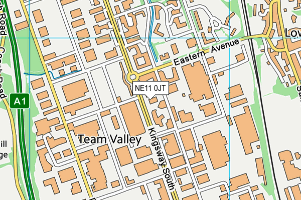 NE11 0JT map - OS VectorMap District (Ordnance Survey)