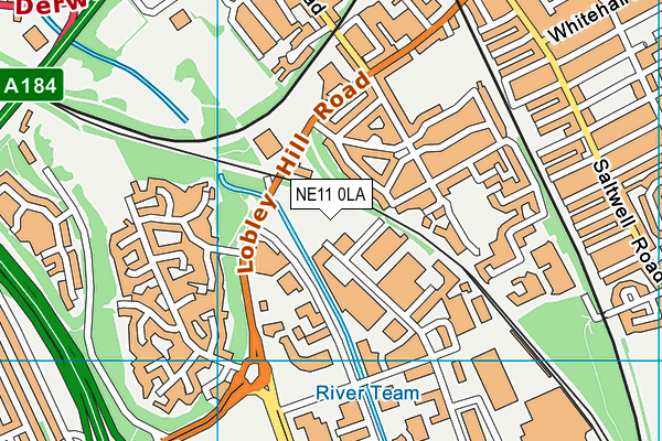 NE11 0LA map - OS VectorMap District (Ordnance Survey)