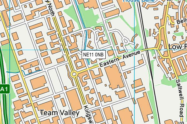 NE11 0NB map - OS VectorMap District (Ordnance Survey)