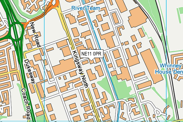 NE11 0PR map - OS VectorMap District (Ordnance Survey)