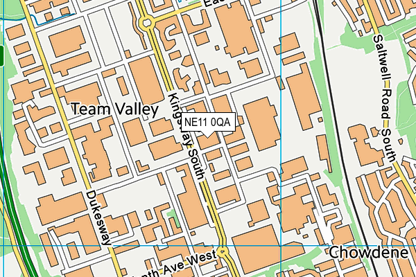 NE11 0QA map - OS VectorMap District (Ordnance Survey)