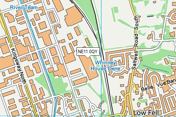 NE11 0QY map - OS VectorMap District (Ordnance Survey)